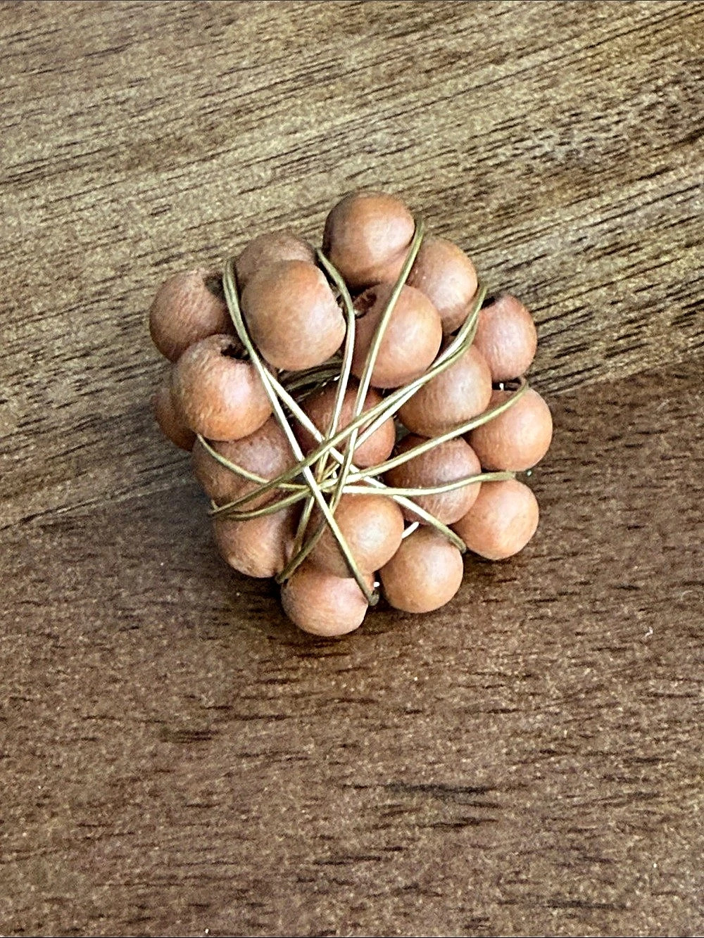 Brown & Gold Wood ring